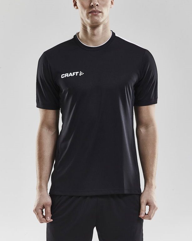 Craft Sport-Tshirt Progress Practise (100% Polyester) schwarz/weiss Herren